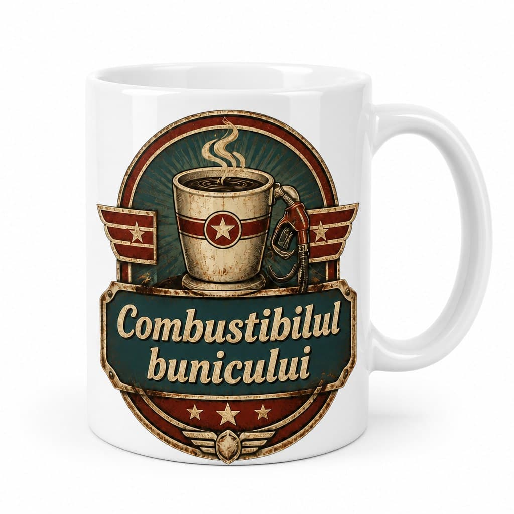 Cană cadou pentru bunic: Combustibilul bunicului