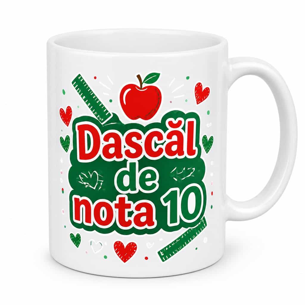 Cană cadou Dascăl de nota 10