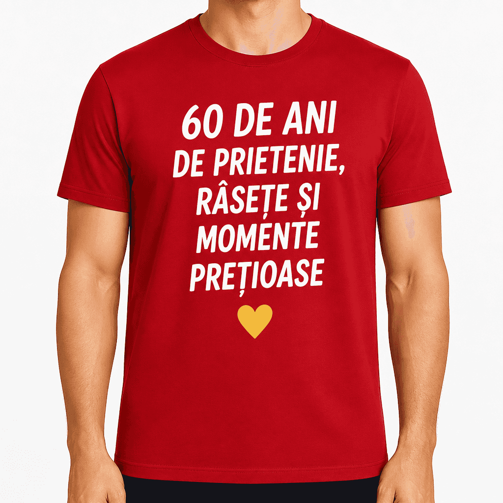 Tricou pentru 60 de ani – 60 de ani de prietenie, râsete și momente prețioase