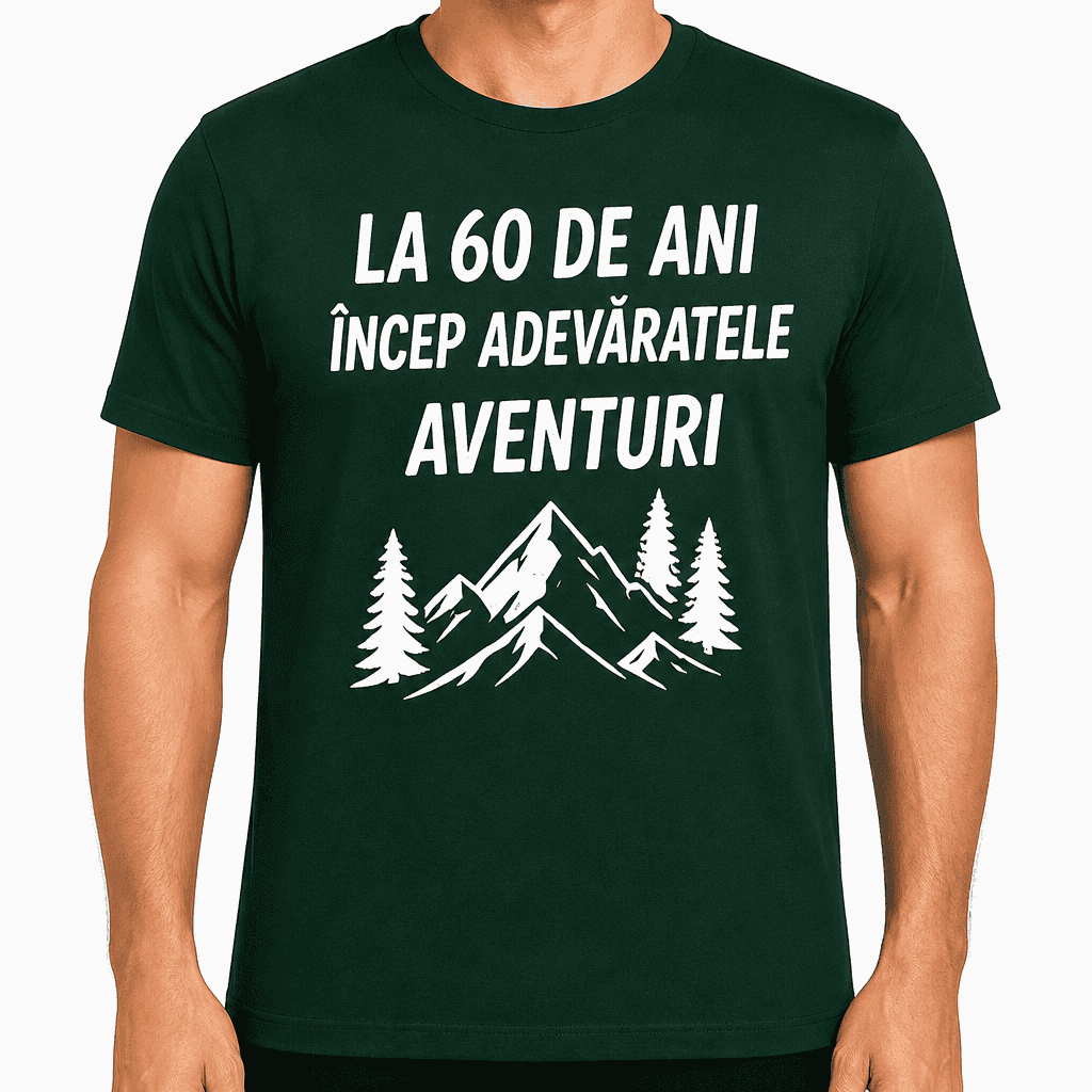 Tricou pentru 60 de ani – La 60 de ani încep adevăratele aventuri