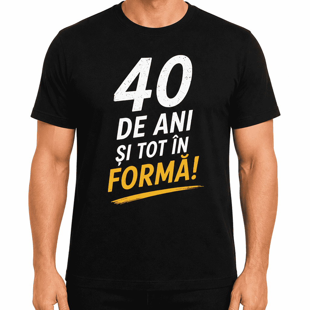 Tricou pentru 40 de ani – 40 de ani și tot în formă!