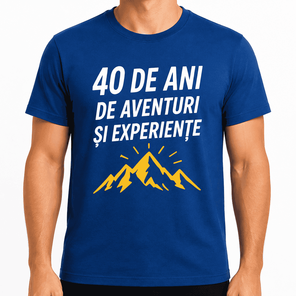 Tricou pentru 40 de ani – 40 de ani de aventuri și experiențe