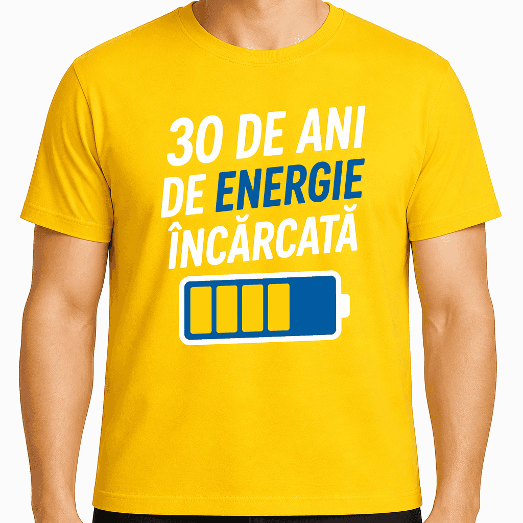 Tricou pentru 30 de ani – 30 de ani de energie încărcată