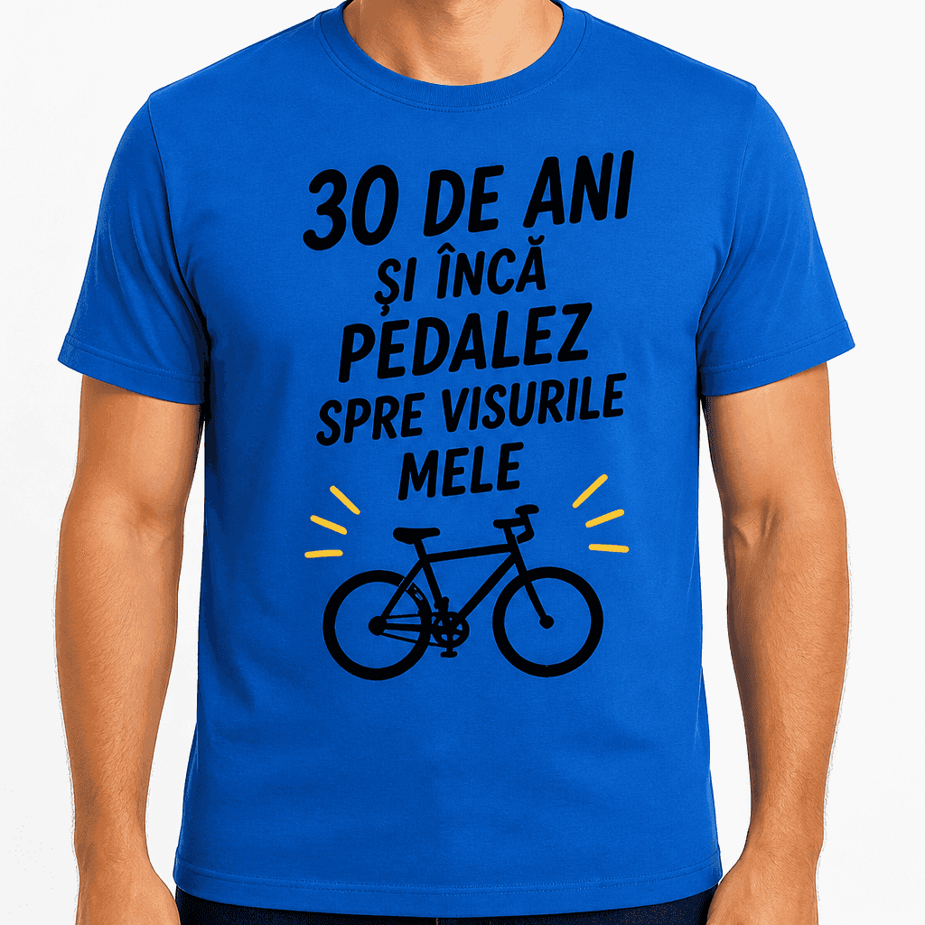 Tricou pentru 30 de ani – 30 de ani și încă pedalez spre visurile mele