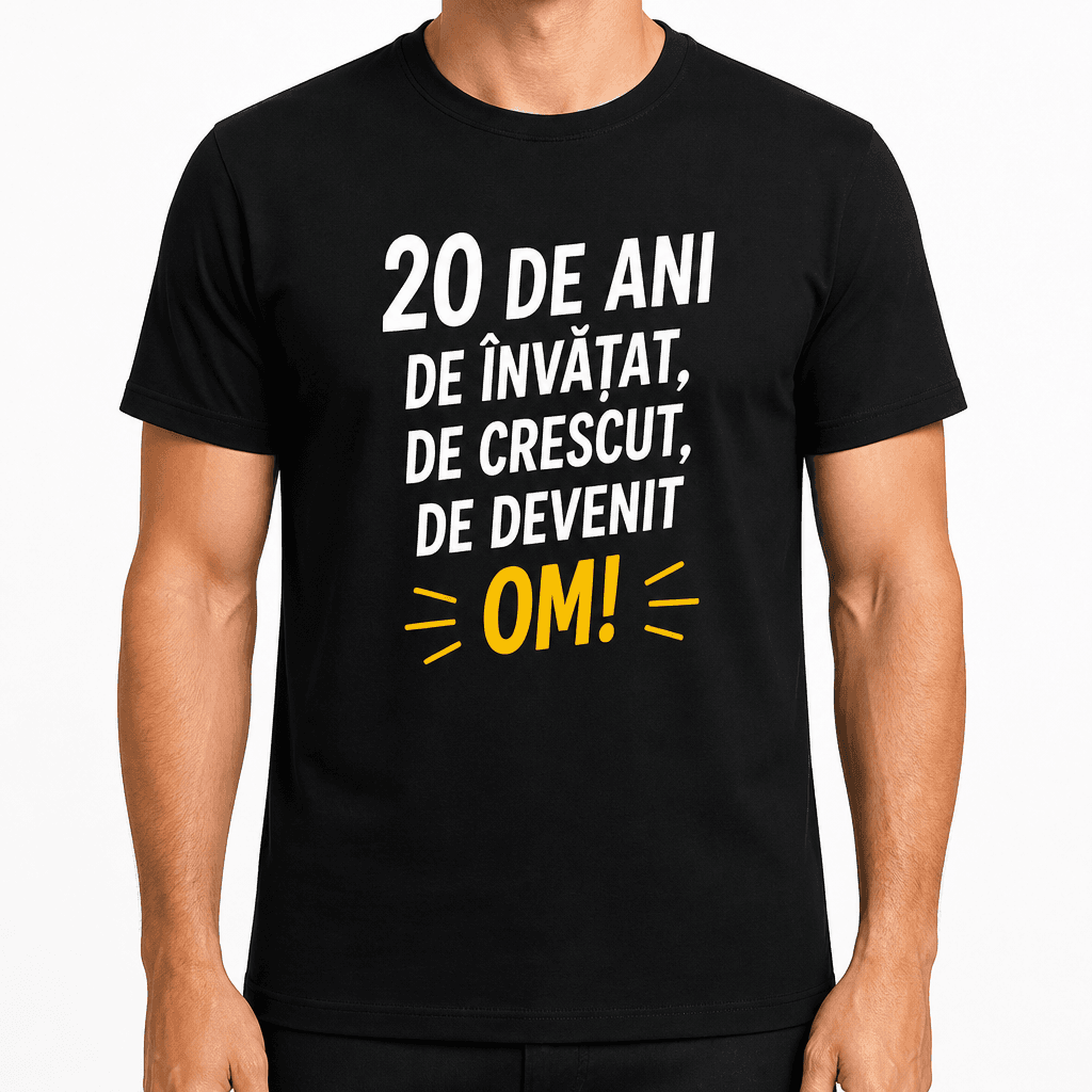 Tricou pentru 20 de ani – 20 de ani de învățat, de crescut, de devenit om!