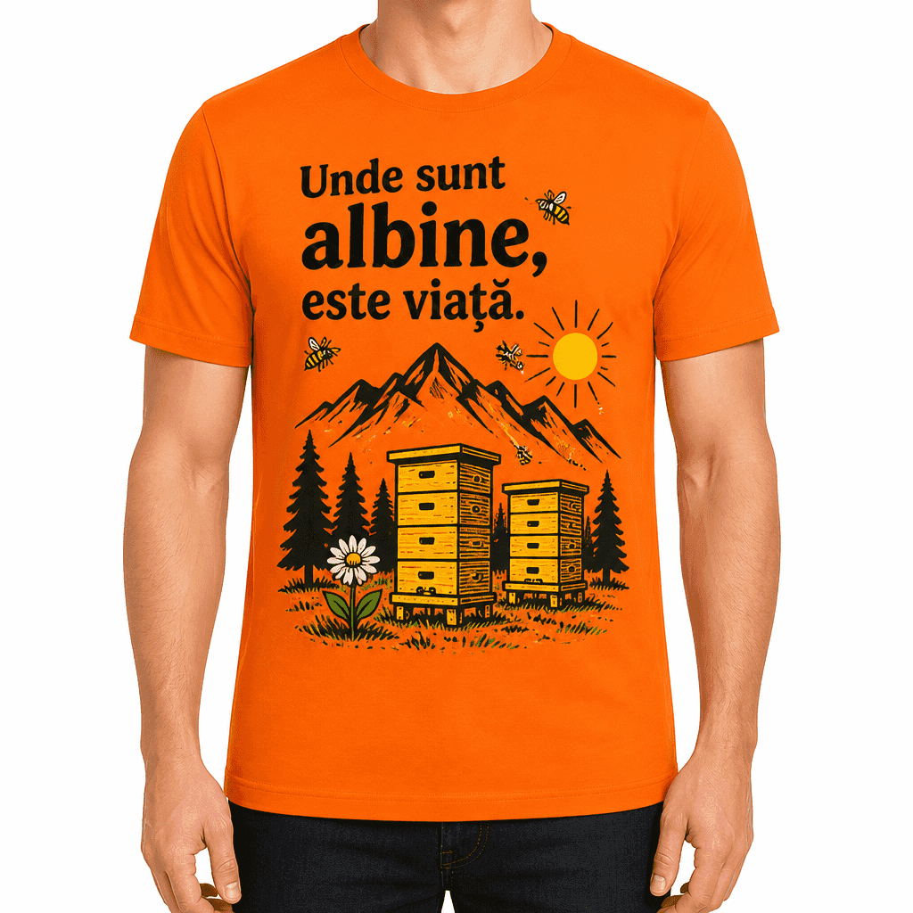Tricou apicultor – Unde sunt albine, este viață.
