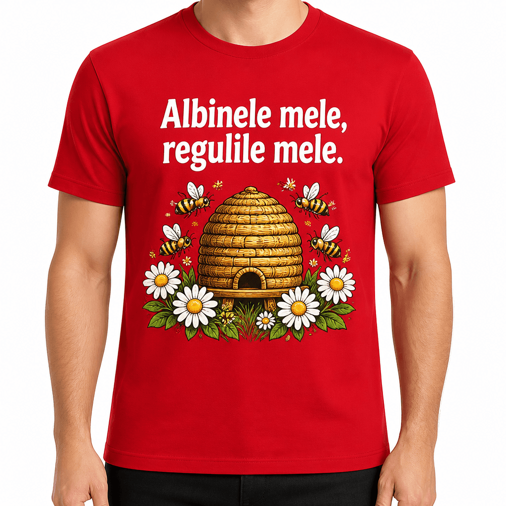 Tricou apicultor – Albinele mele, regulile mele.