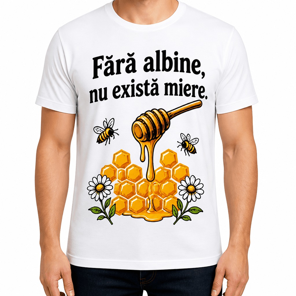 Tricou apicultor – Fără albine, nu există miere.