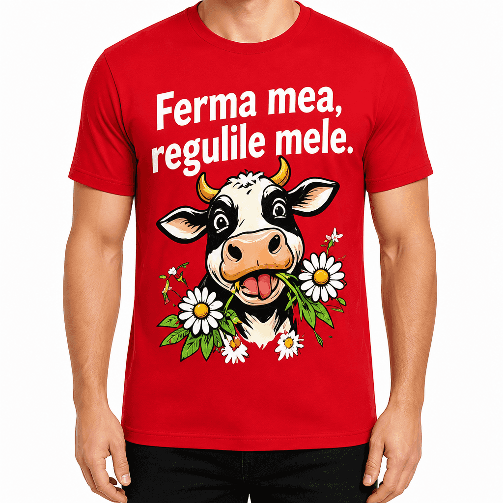 Tricou fermier – Ferma mea, regulile mele.