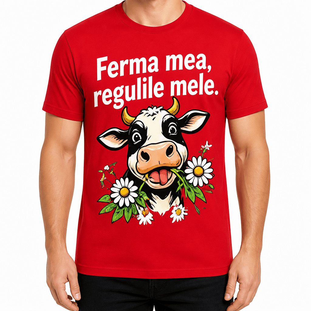 Tricou fermier – Ferma mea, regulile mele.