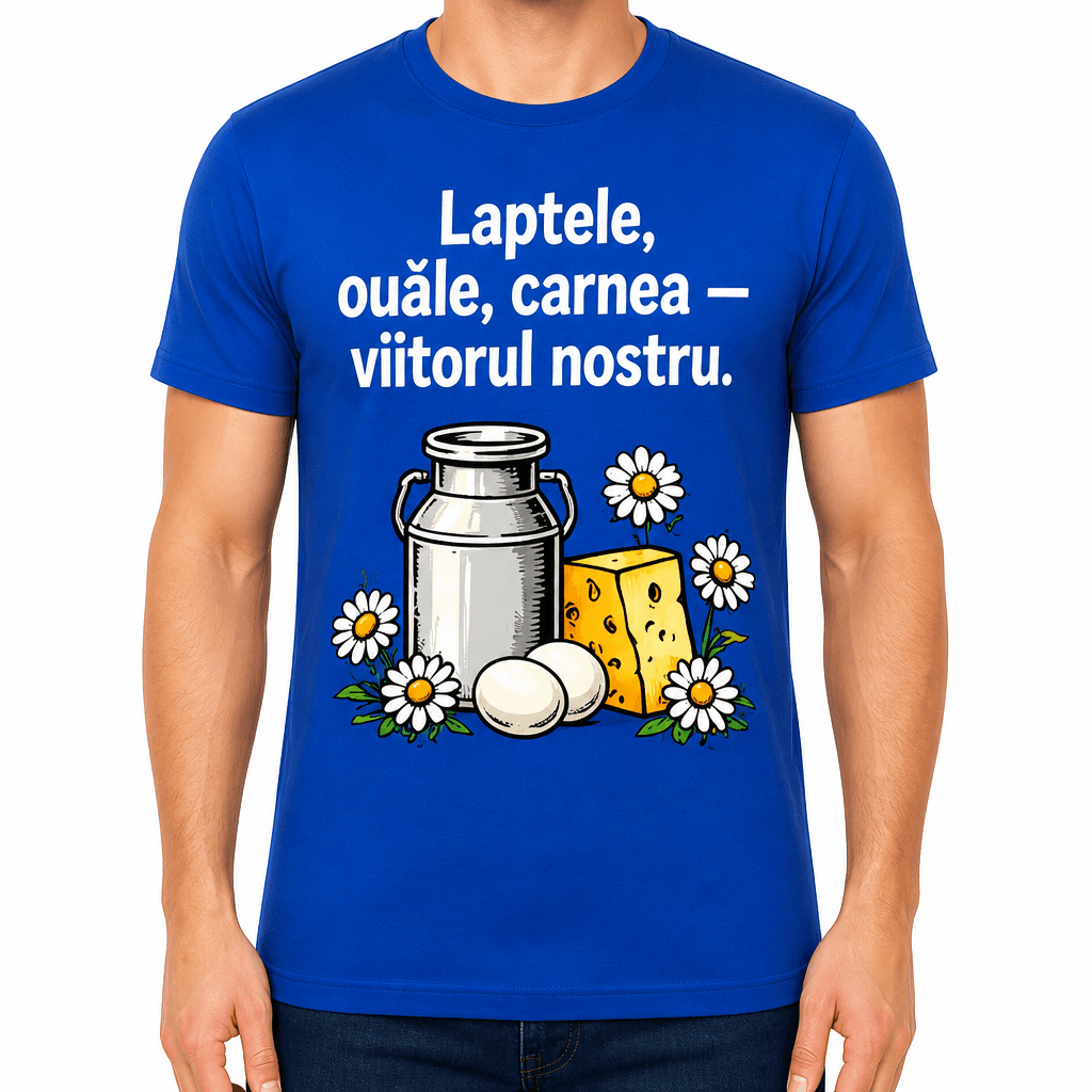Tricou fermier – Laptele, ouăle, carnea — viitorul nostru.