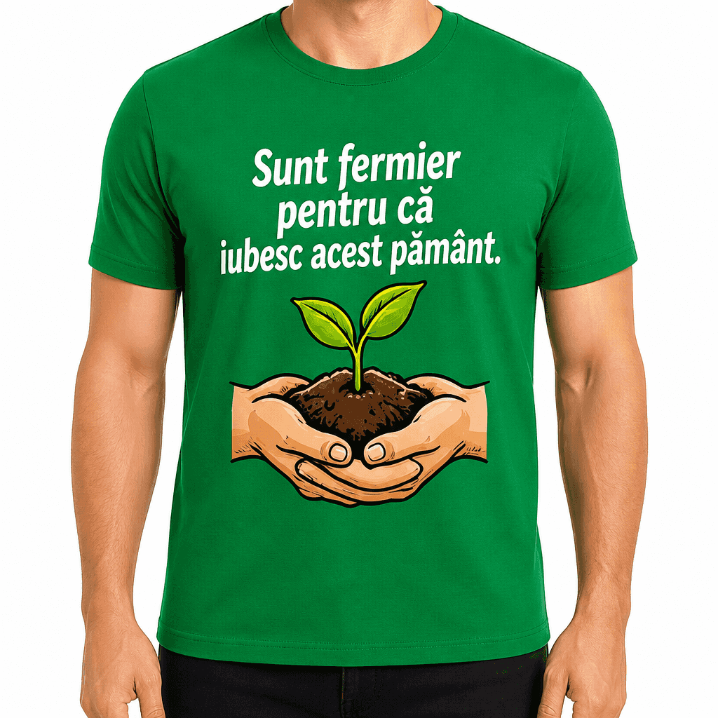 Tricou fermier – Sunt fermier pentru că iubesc acest pământ.