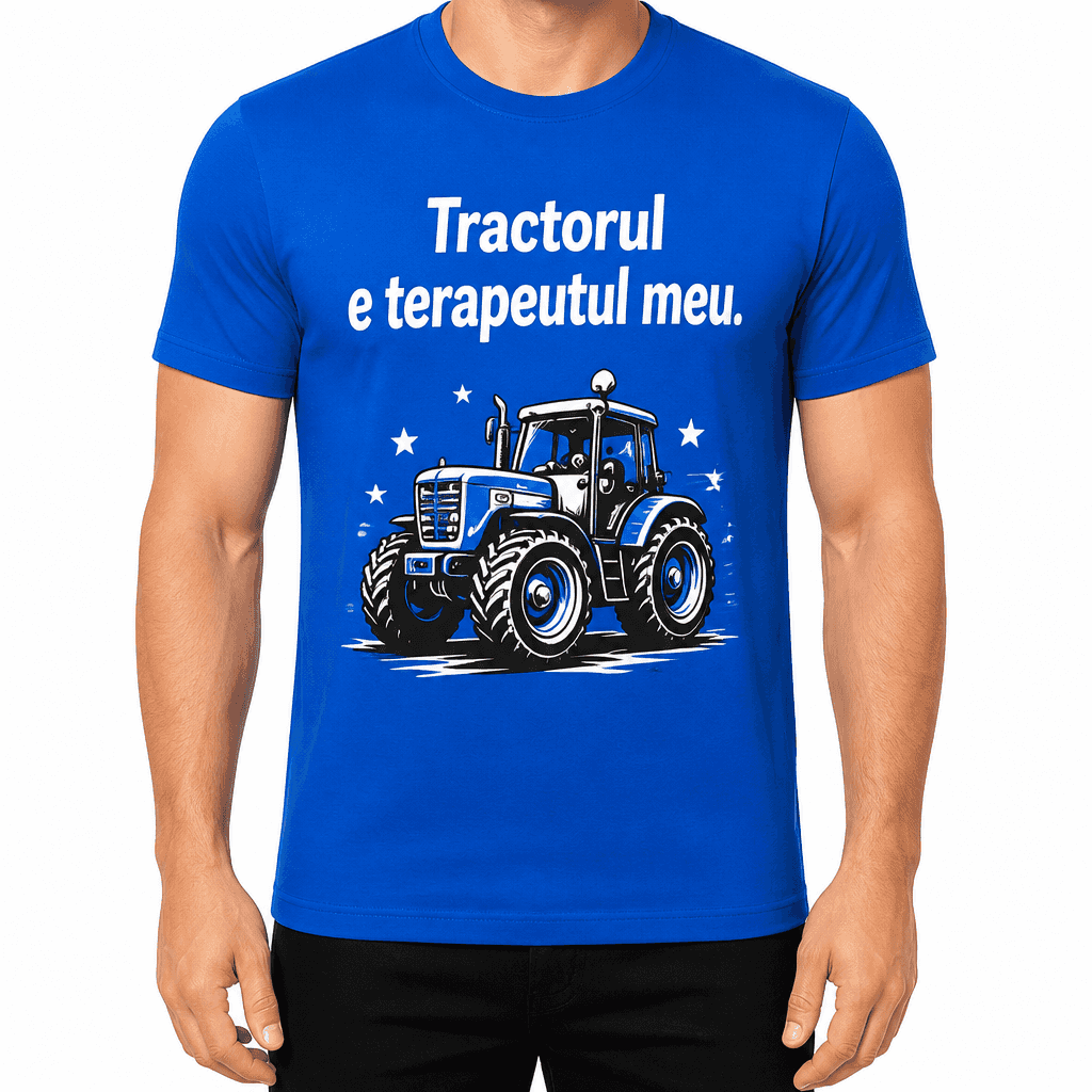 Tricou fermier – Tractorul e terapeutul meu.