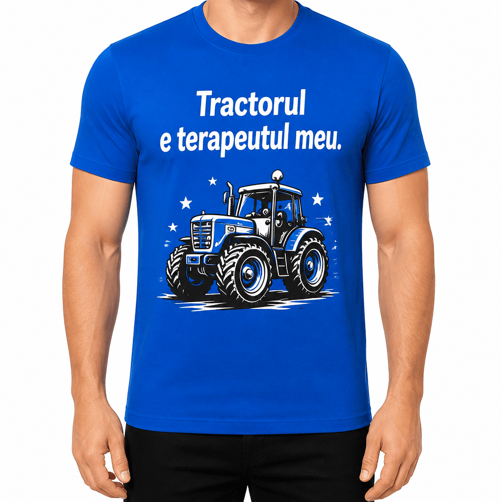 Tricou fermier – Tractorul e terapeutul meu.