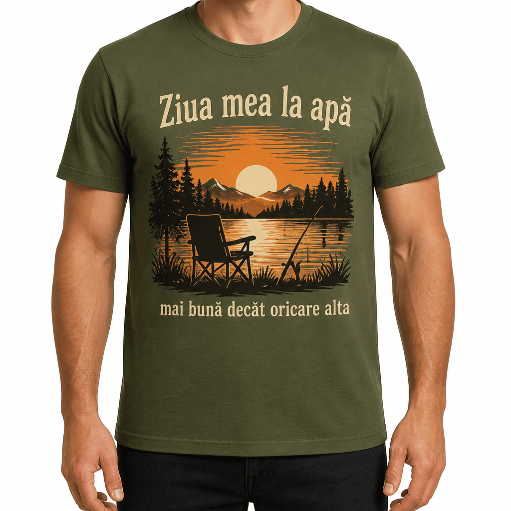 Tricou pescar – Ziua mea la apă