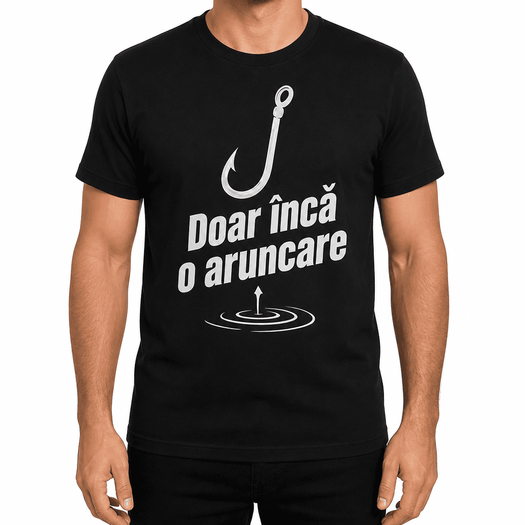 Tricou pescar – Doar încă o aruncare