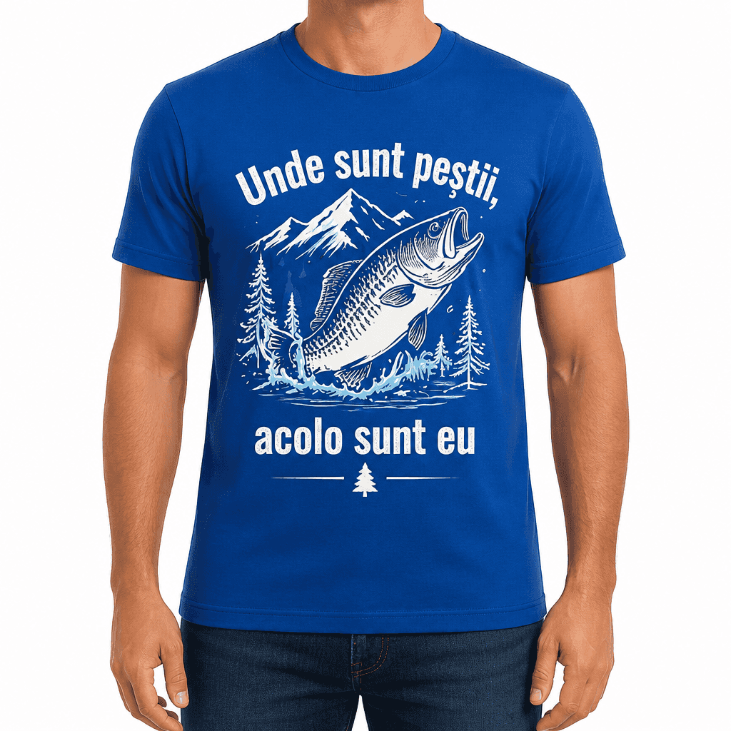Tricou pescar – Unde sunt peștii, acolo sunt eu