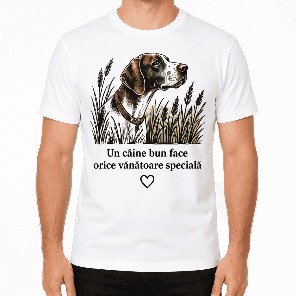 Tricou de vânător – Un câine bun face orice vânătoare specială
