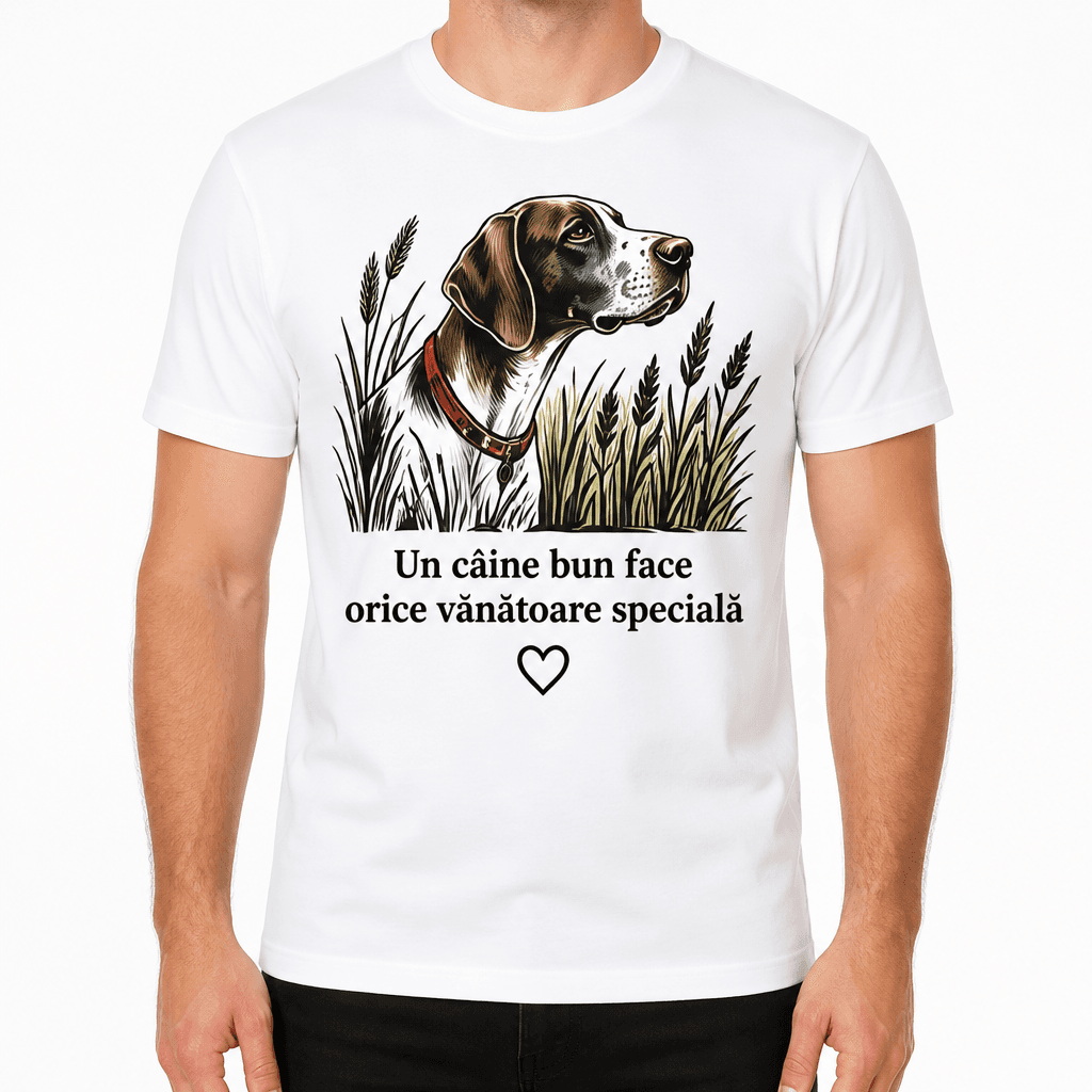 Tricou de vânător – Un câine bun face orice vânătoare specială