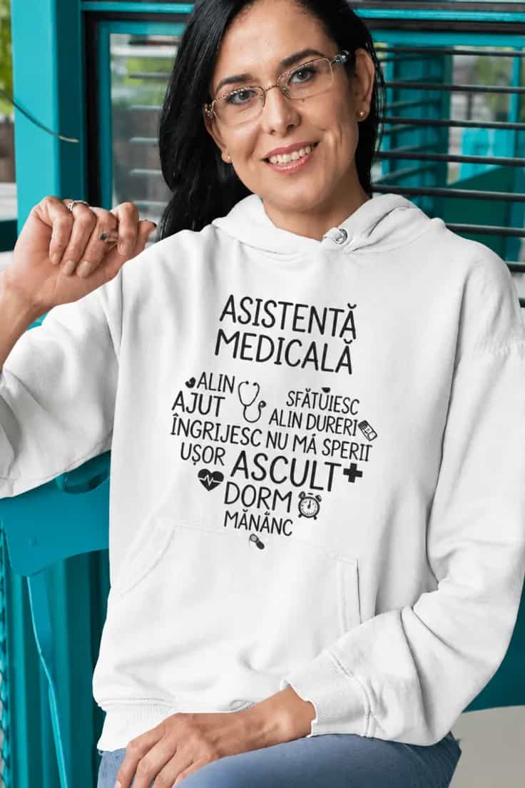 Bluză amuzantă asistentă medicală cu inimă