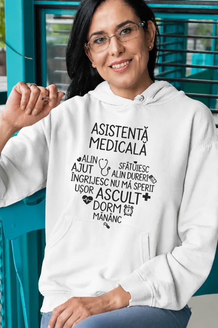 Bluză amuzantă asistentă medicală cu inimă