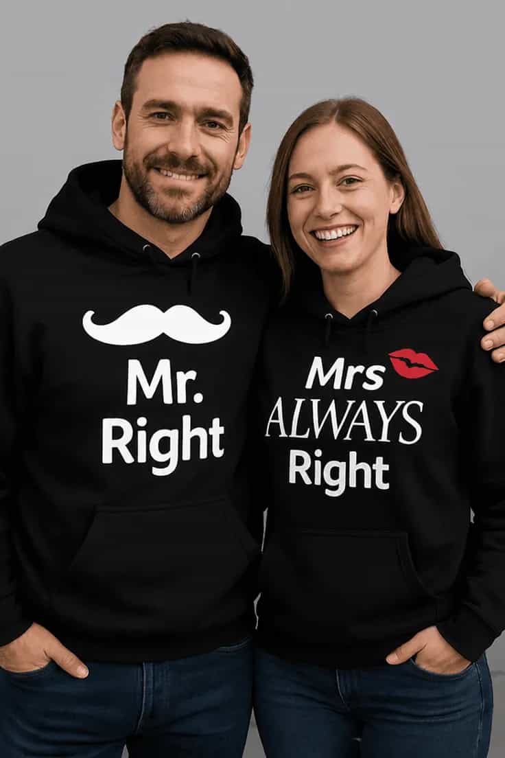Bluză amuzantă Cuplu mereu are dreptate Mr. Mrs