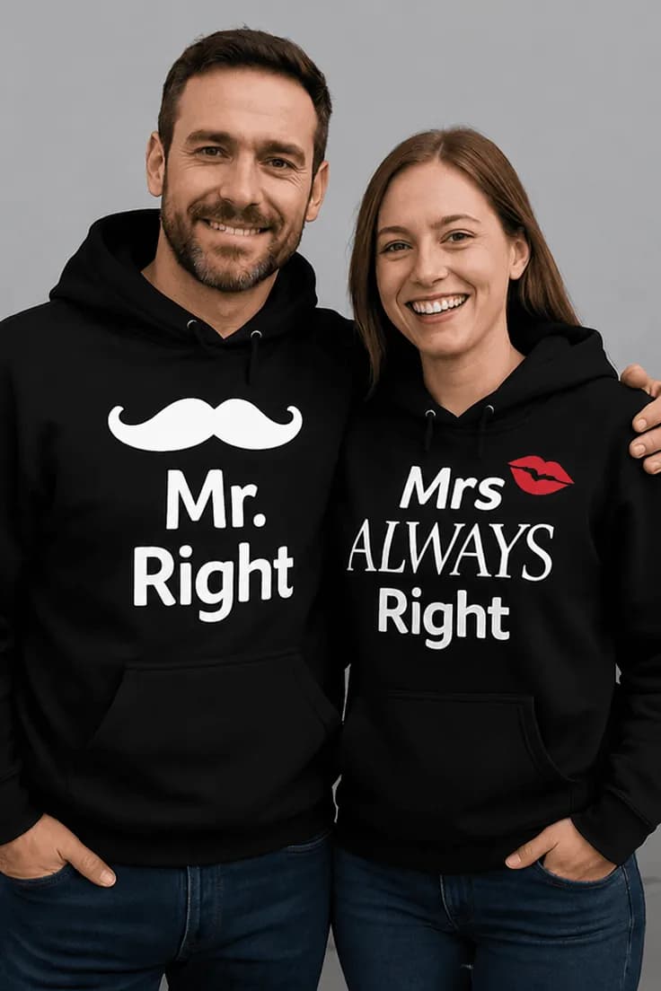 Bluză amuzantă Cuplu mereu are dreptate Mr. Mrs