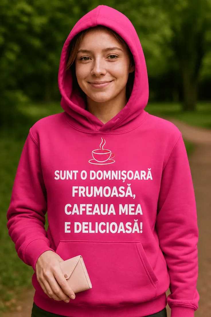 Bluză amuzantă Domnișoară și cafea