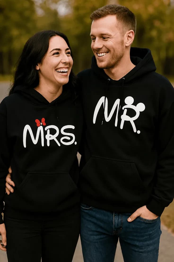 Bluză amuzantă Mr Mrs cuplu MRS. MŔ.