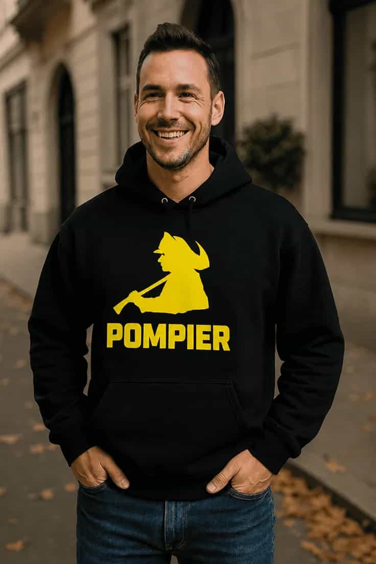 Bluză amuzantă Pompier contur POMPIER