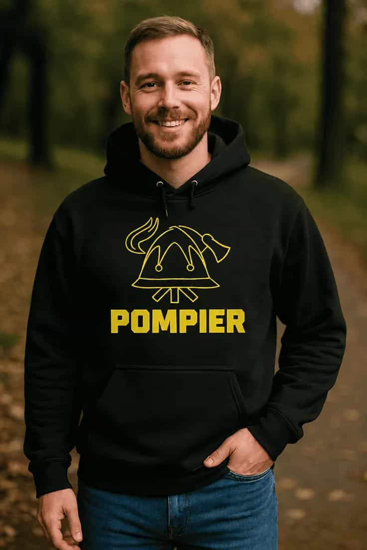 Bluză amuzantă Pompier cu cască – POMPIER