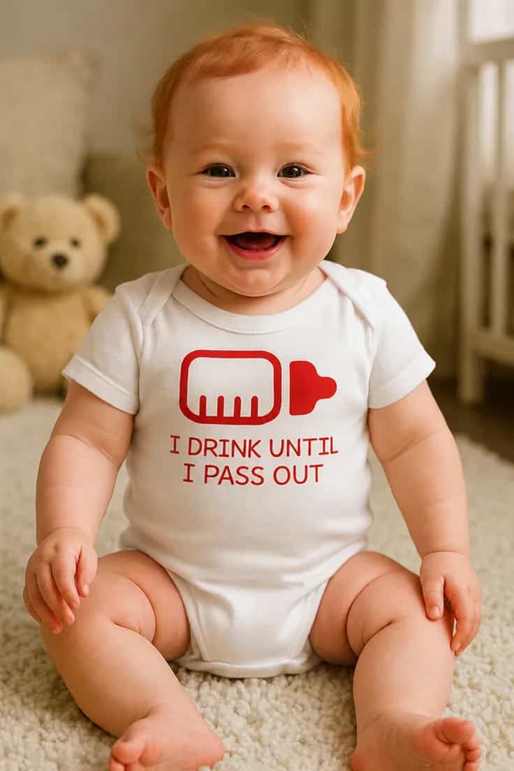 Body bebeluș Beau până leșin - I DRINK UNTIL I PASS OUT