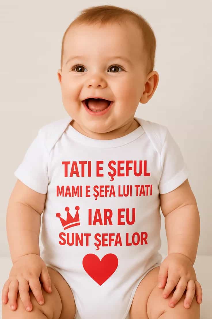 Body bebeluș Șefa familiei cu inscripție la alegere