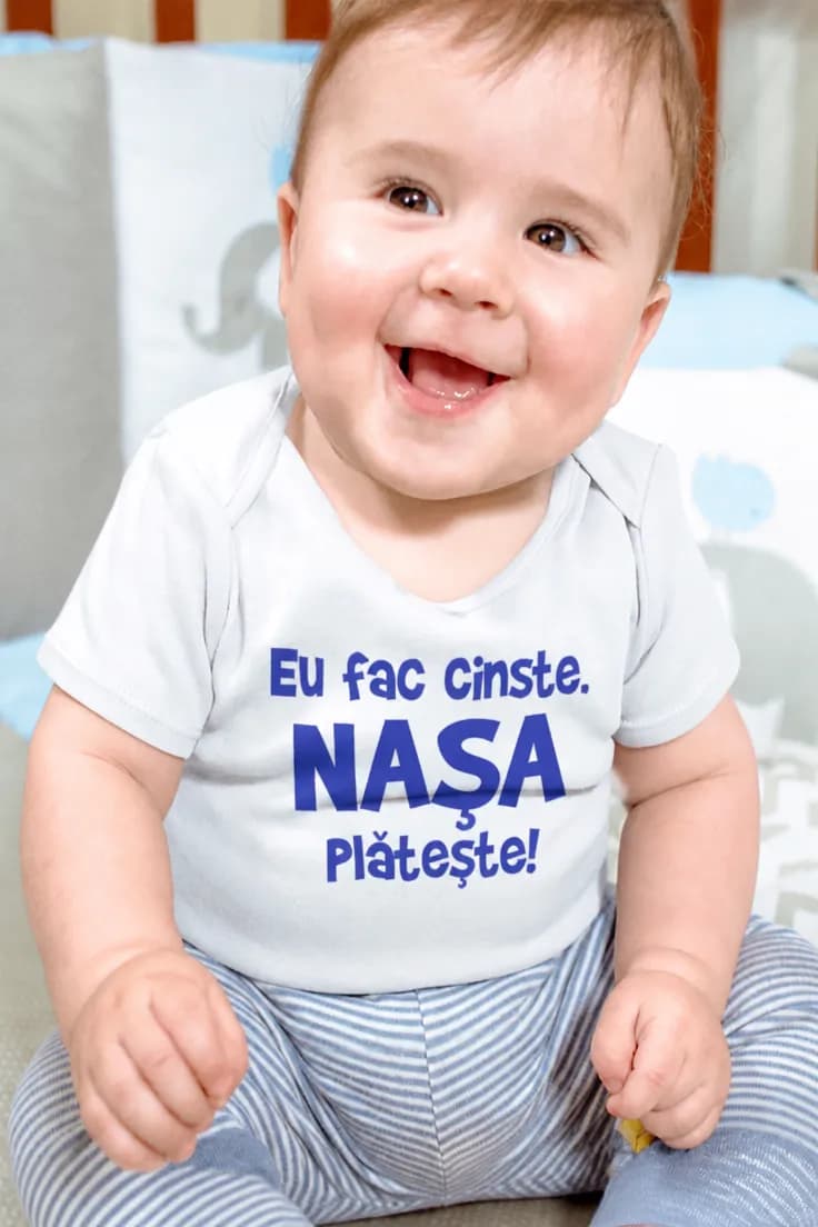 Body bebeluș Eu fac cinste. NAȘA Plătește!