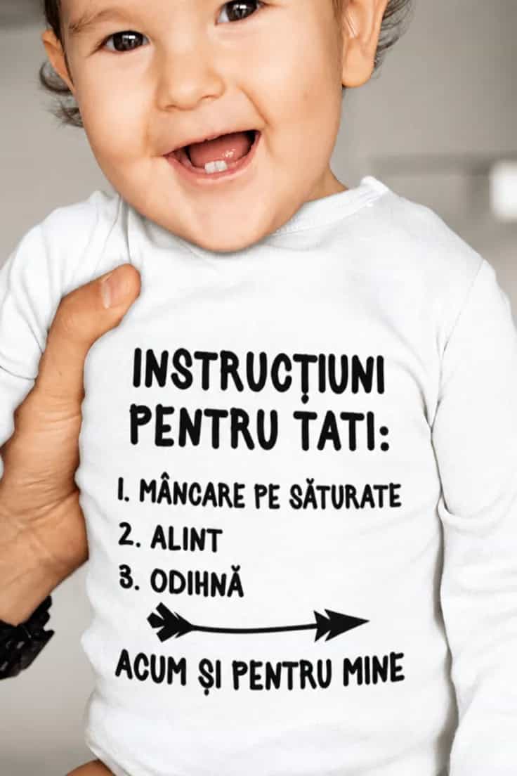 Body bebeluș instrucțiuni pentru tati - INSTRUCȚIUNI