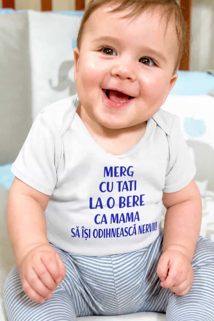 Body bebeluș La bere cu tati – MERG CU TATI LA O BERE