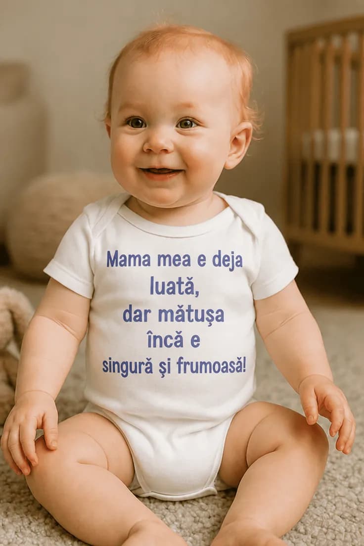 Body bebeluș Mătușa singură și frumoasă