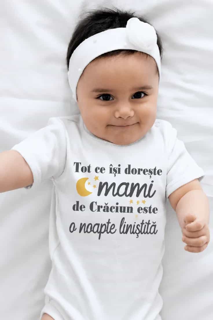 Body bebeluș Noapte liniștită de Crăciun