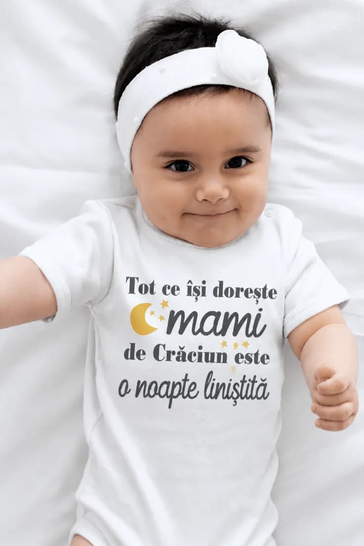 Body bebeluș Noapte liniștită de Crăciun