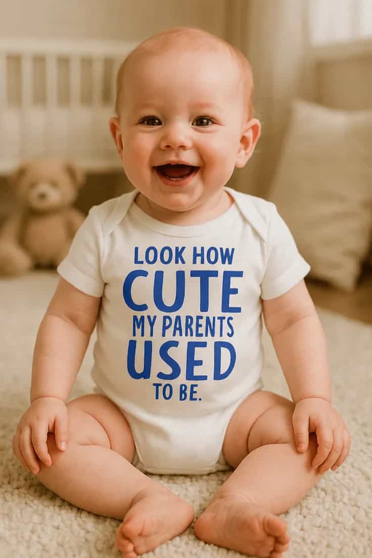 Body bebeluș Părinți drăguți - LOOK HOW CUTE MY P