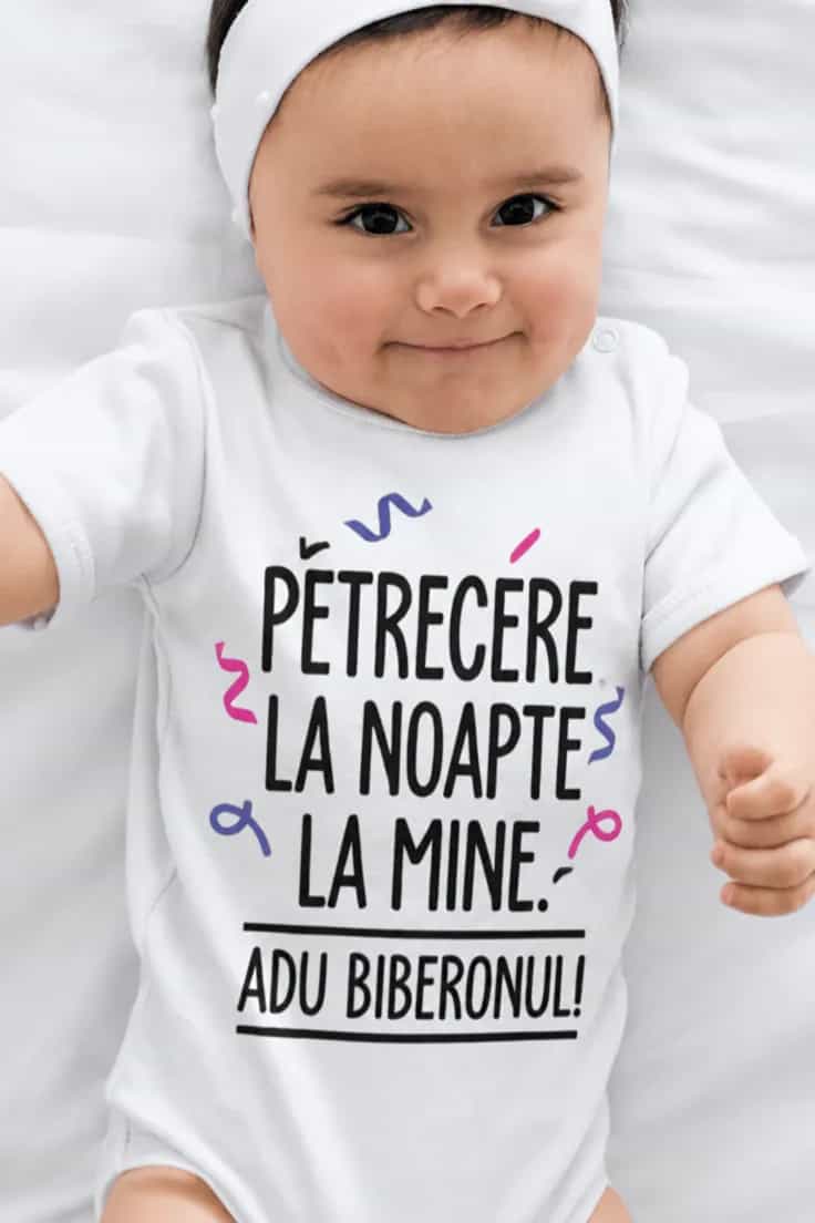 Body bebeluș Petrecere la mine – PETRECERE LA NOAPTE