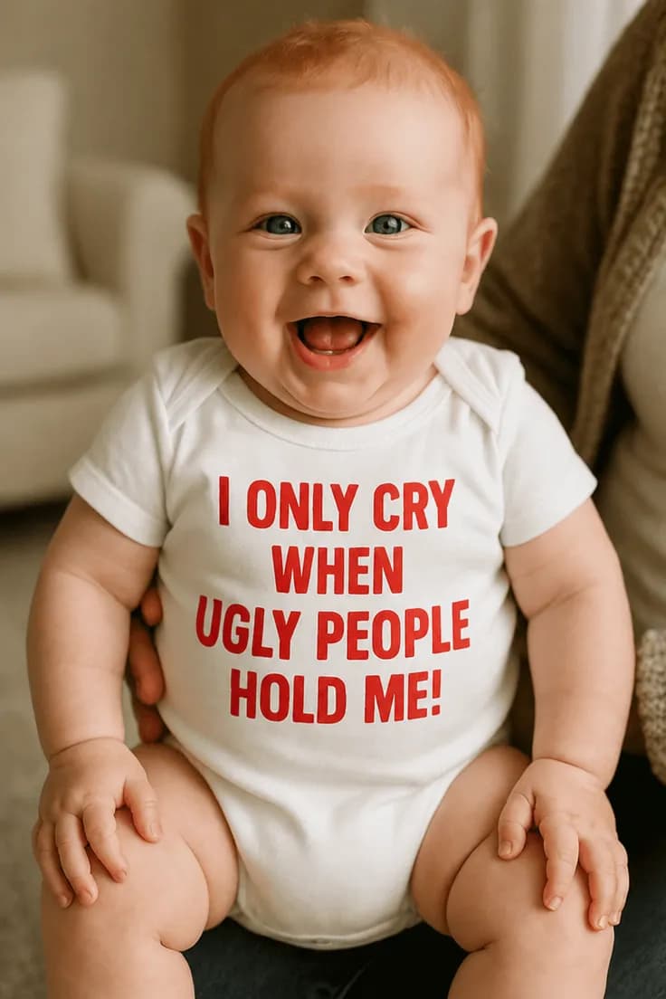 Body bebeluș Plâng doar la urâți - I ONLY CRY...