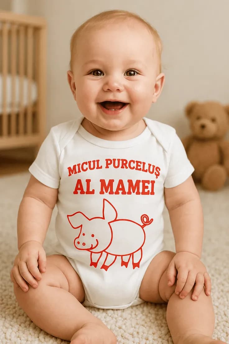 Body bebeluș Purcelușul mic al mamei