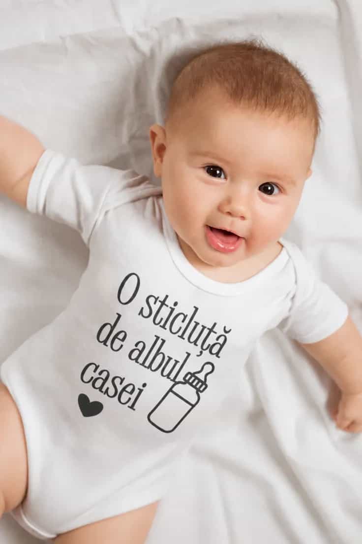 Body bebeluș Sticluță de albul casei
