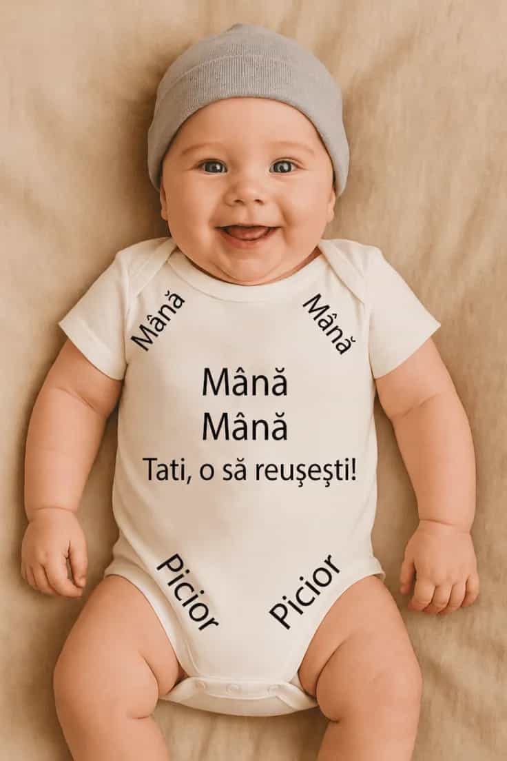 Body bebeluș Tati o să reușești - Mână Mână