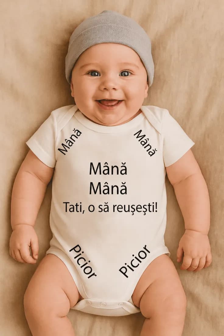 Body bebeluș Tati o să reușești - Mână Mână