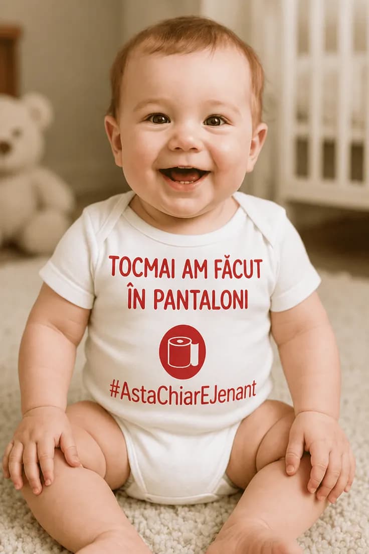 Body bebeluș Tocmai am făcut în pantaloni