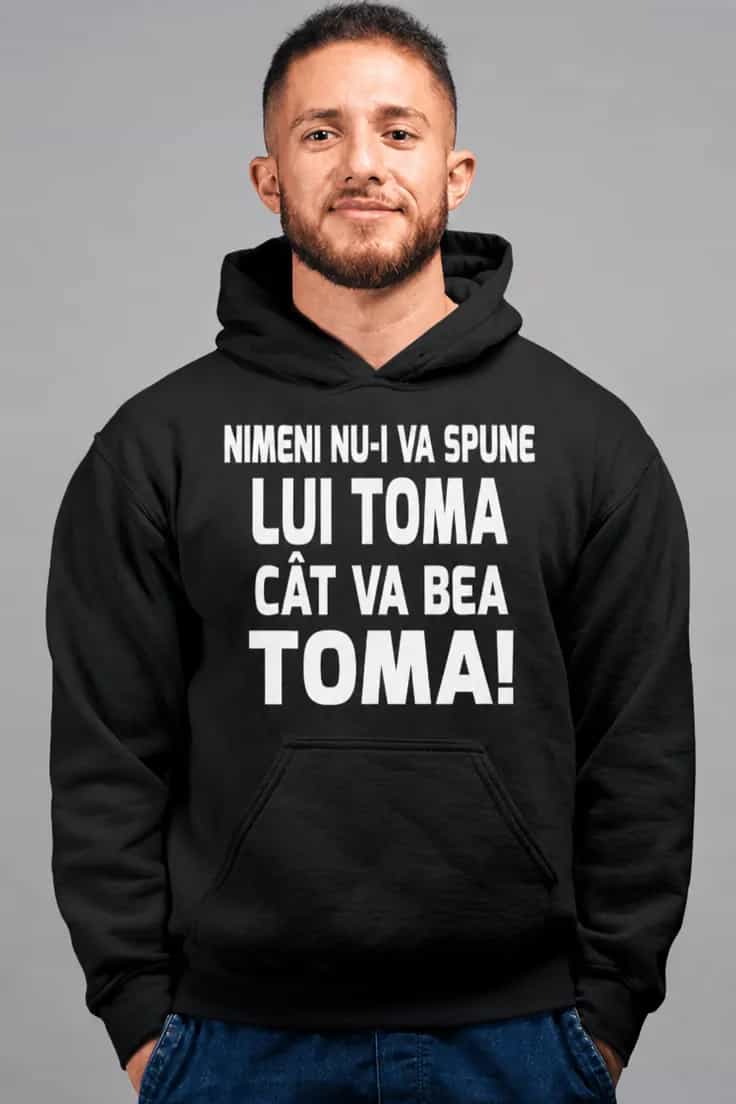 Hanorac cu glugă Beau cât vreau cu nume personalizat
