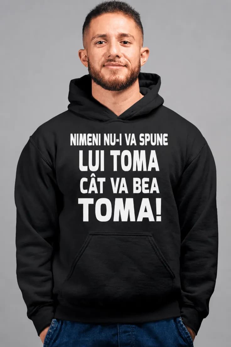 Hanorac cu glugă Beau cât vreau cu nume personalizat