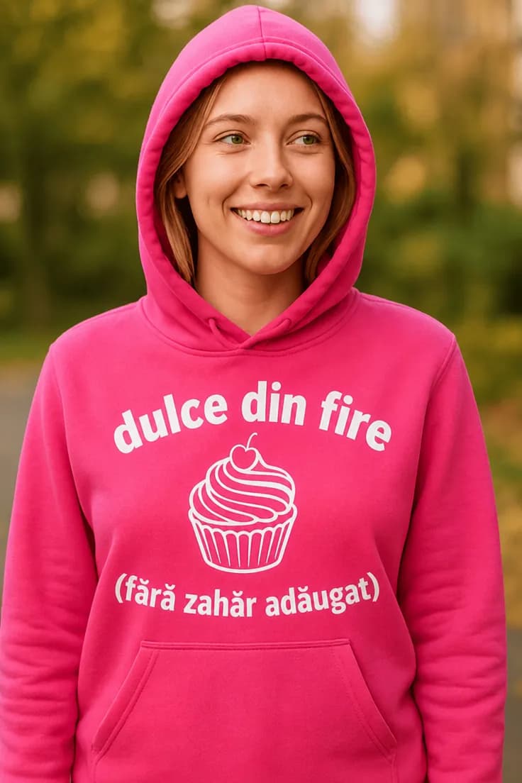 Hanorac cu glugă dulce din fire (fără zahăr adăugat)